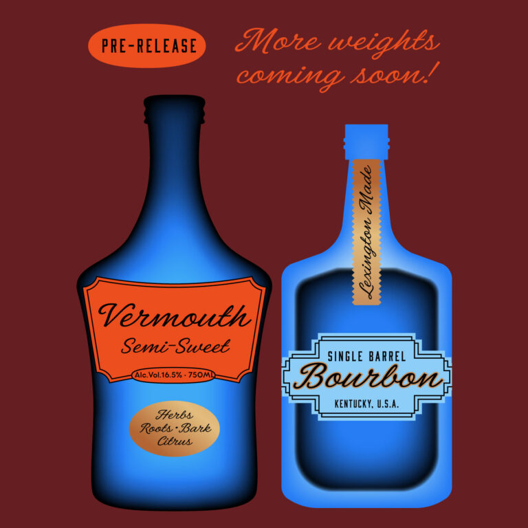 east bay script font on different alcohol bottles
