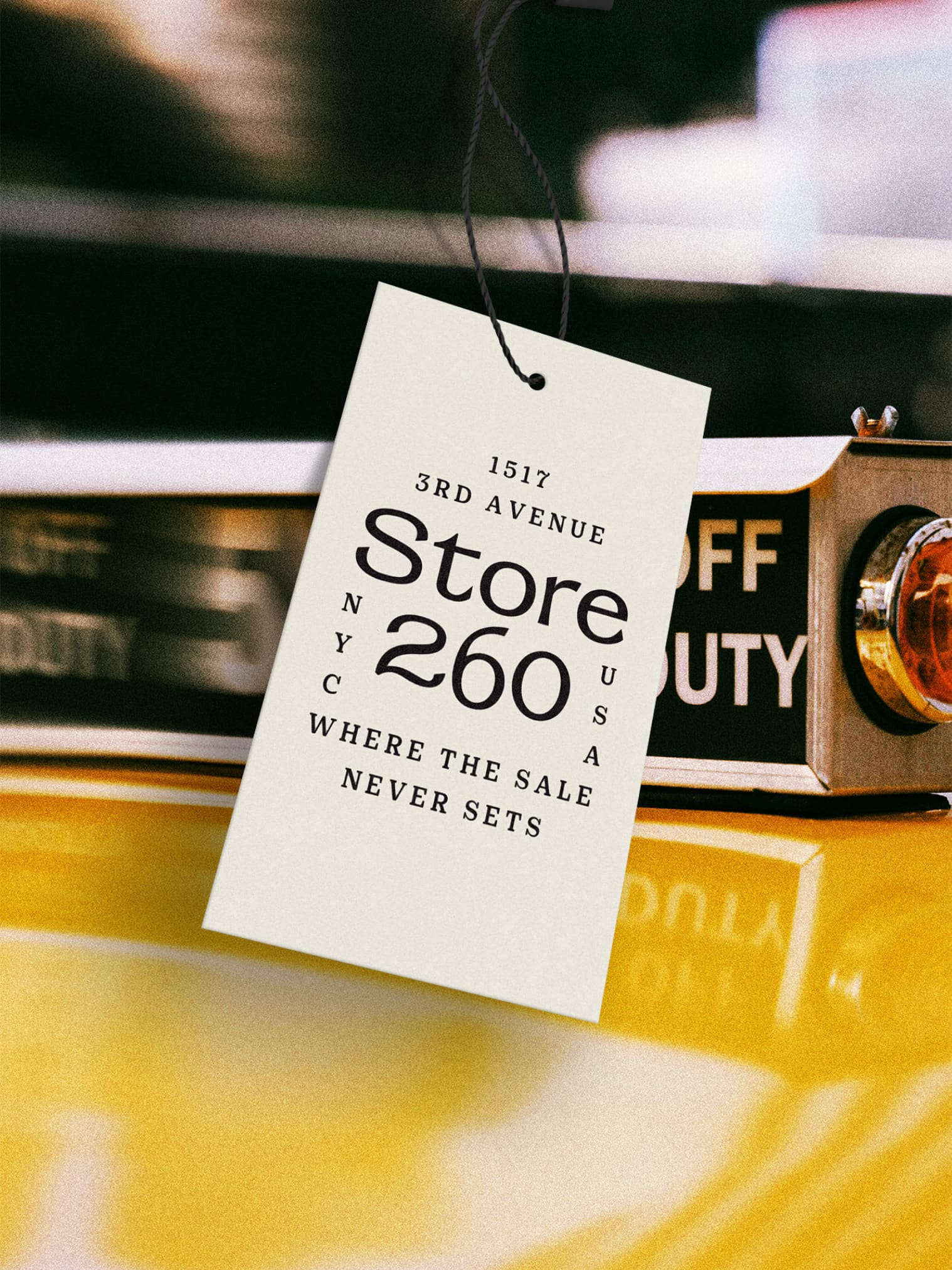 260 Store hang Tag - brand identity by Hoodzpah