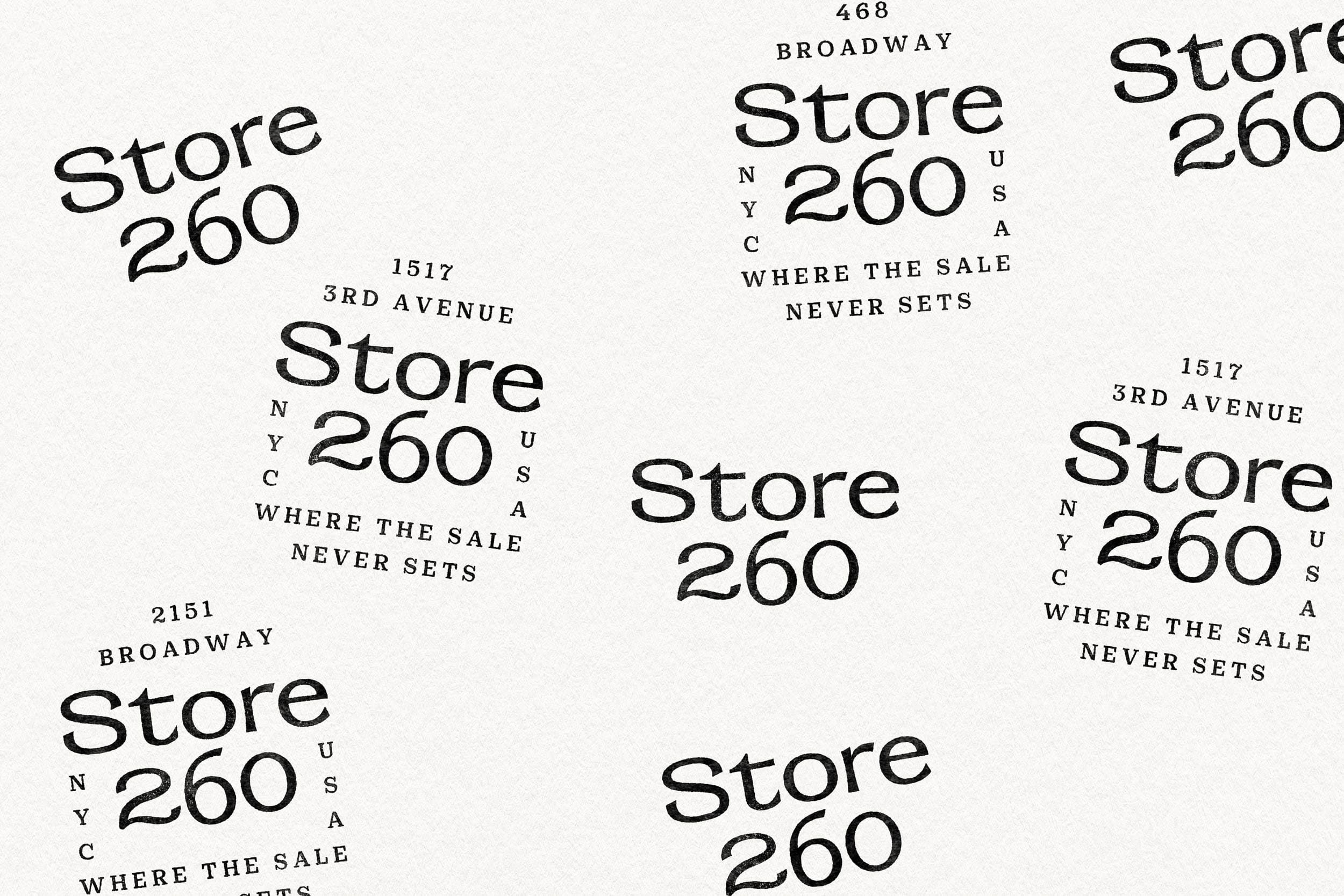 260 Store stamps on paper - branding by Hoodzpah