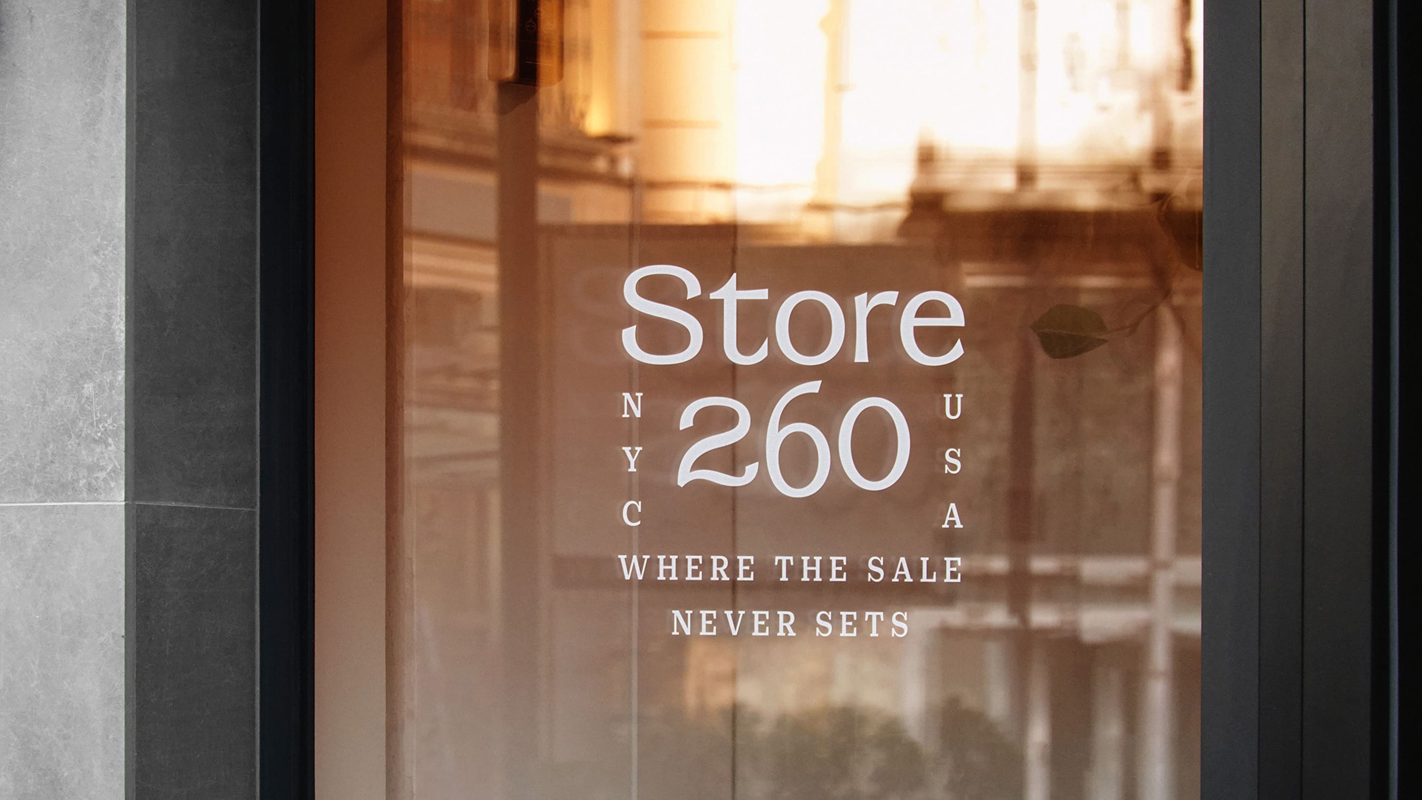 260 Store NYC Window Decal - Brand Identity by Hoodzpah