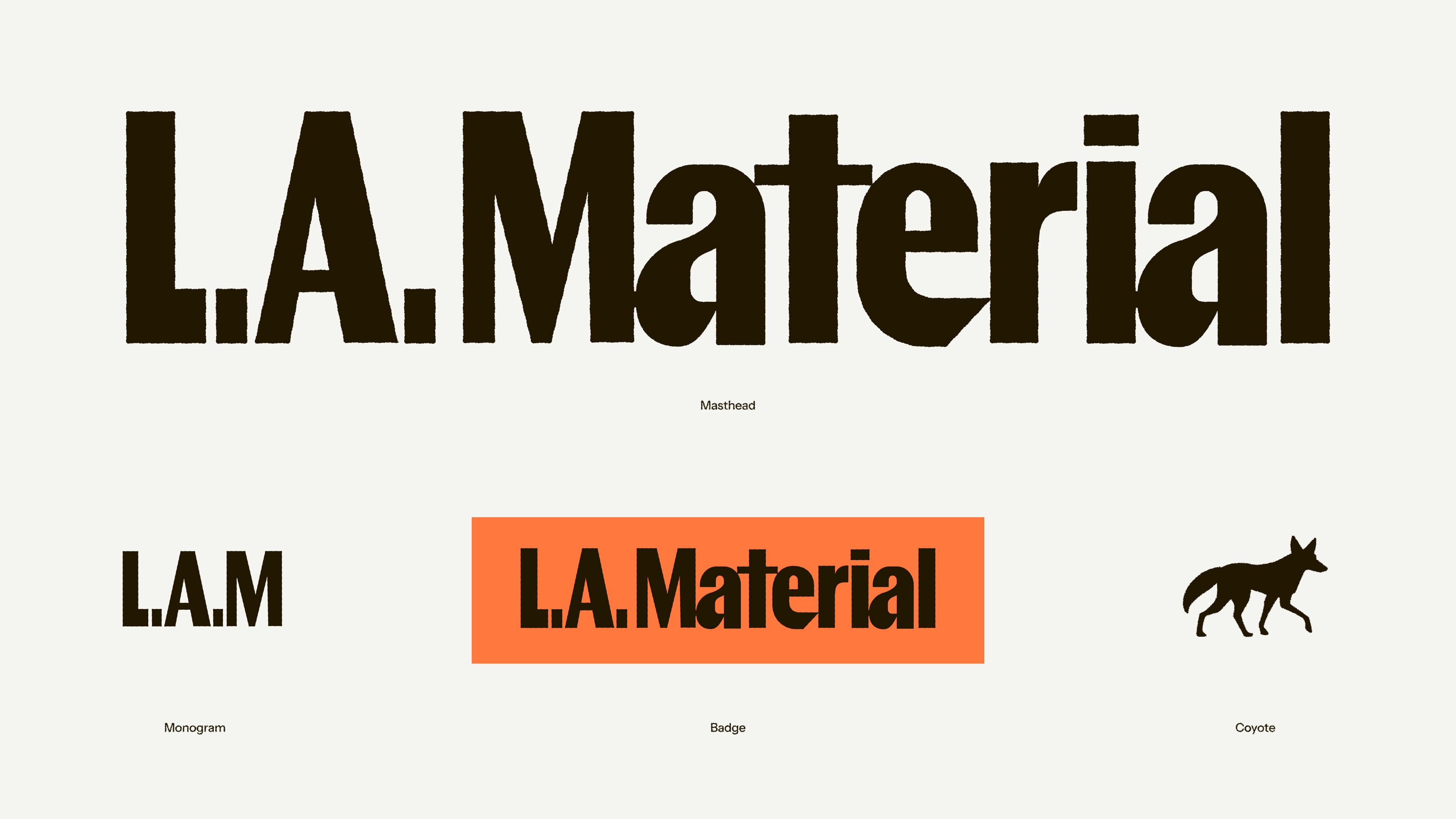 LA Material logo system by Hoodzpah brand studio