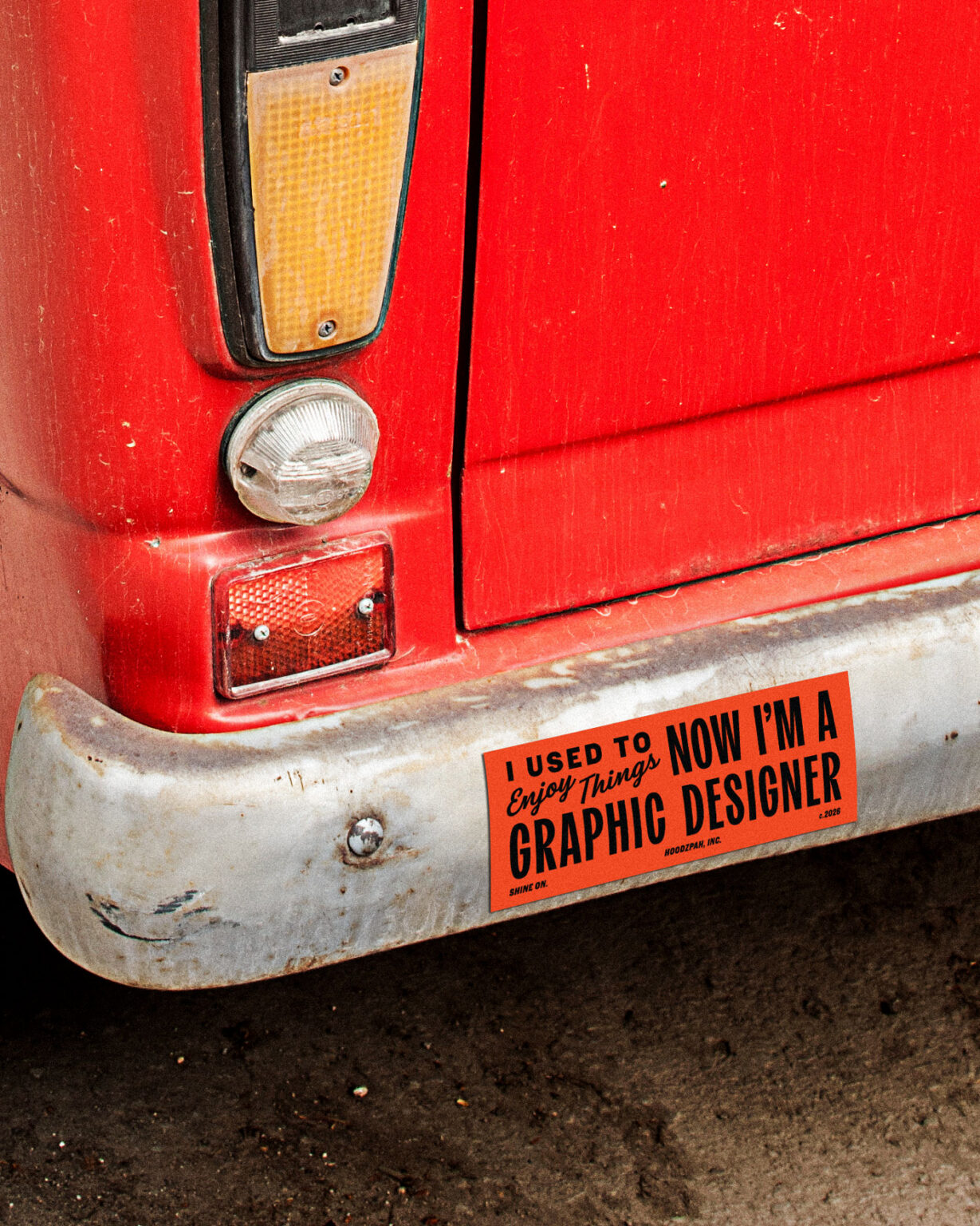 Graphic Designer bumper sticker van 1400px