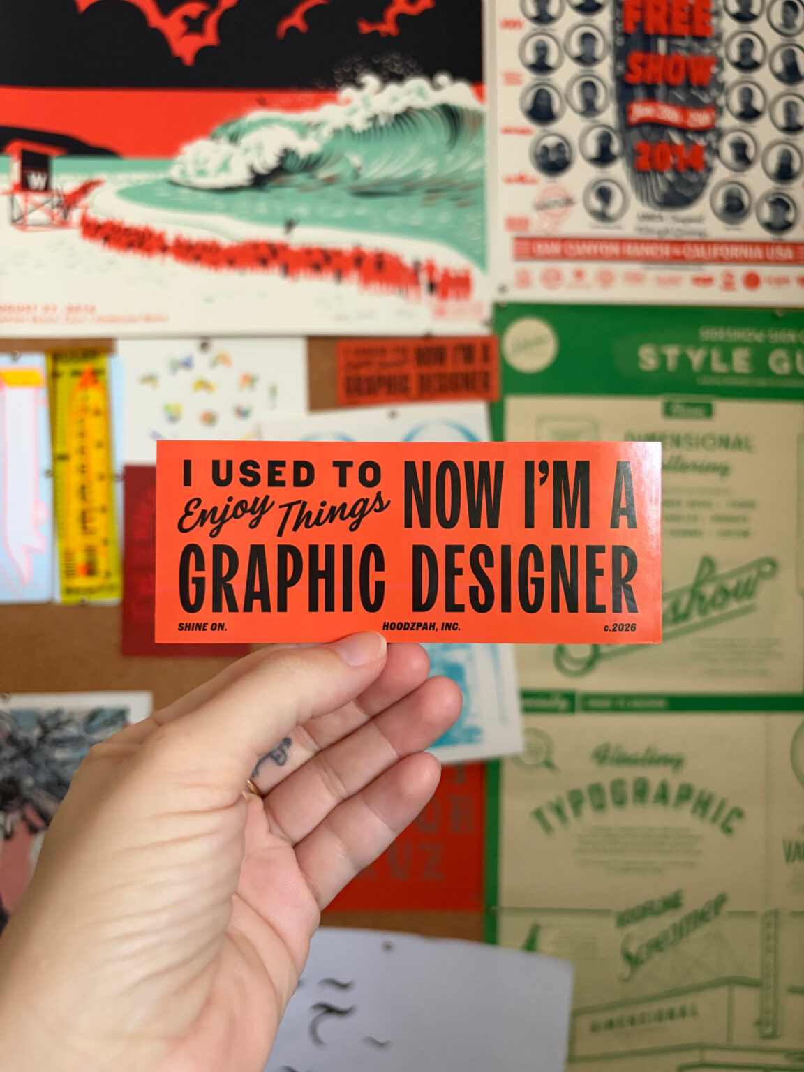 "I used to enjoy things, now I'm a Graphic Designer" sticker
