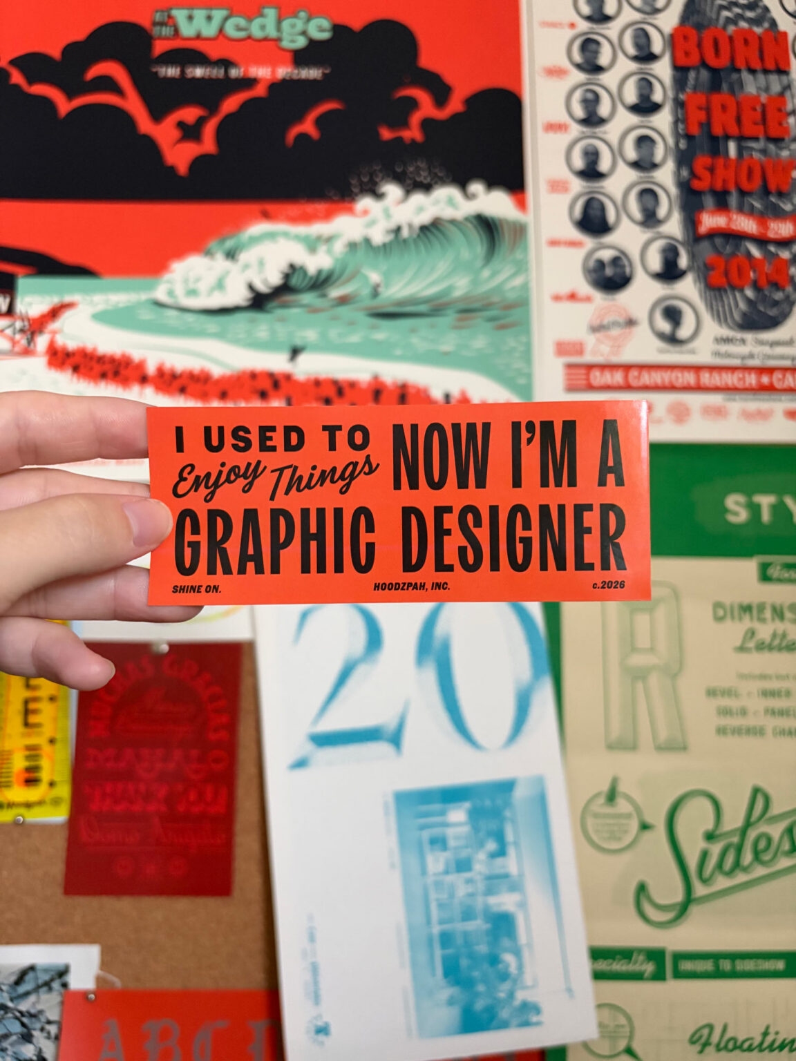 "I used to enjoy things, now I'm a Graphic Designer" sticker
