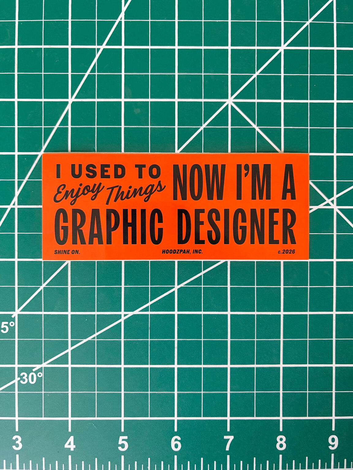 "I used to enjoy things, now I'm a Graphic Designer" sticker